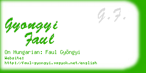 gyongyi faul business card