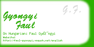 gyongyi faul business card